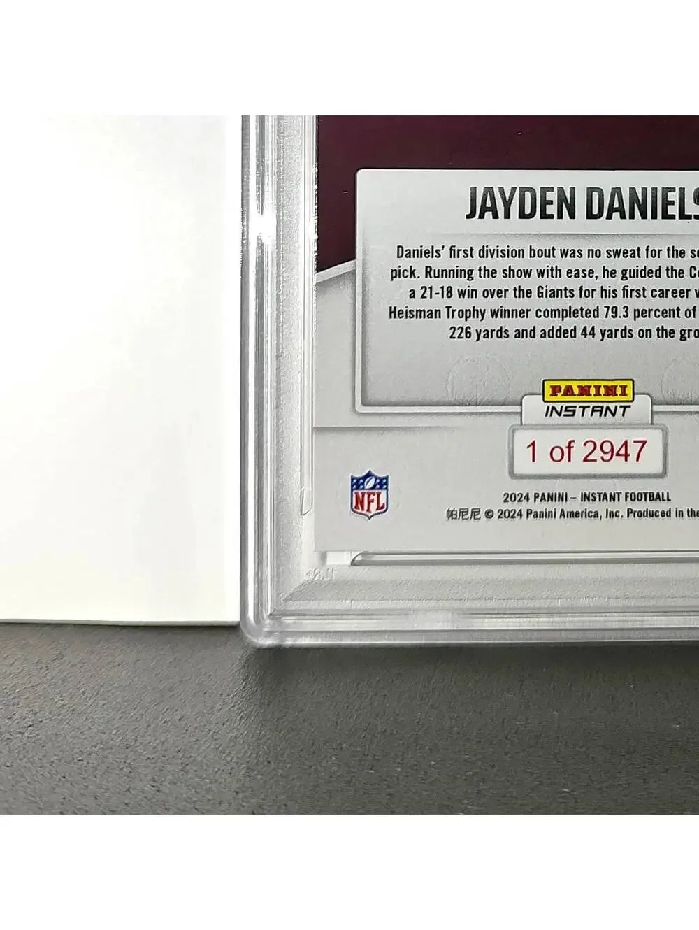 Jayden Daniels Rookie 2024 Panini Instant NFL #40 PSA 8 NM-MT